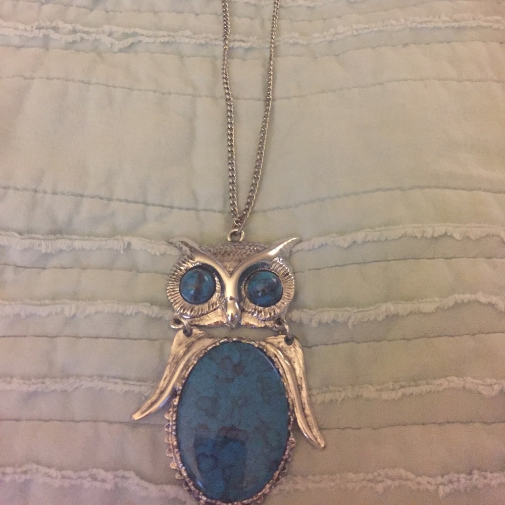 Vintage Silver Owl Necklace